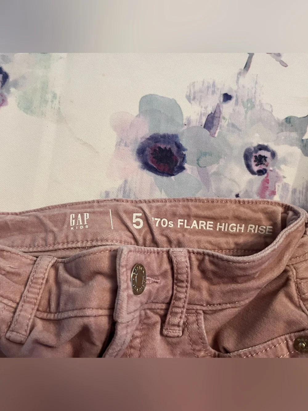 GAP Girls' Dusty Pink Flare Jeans